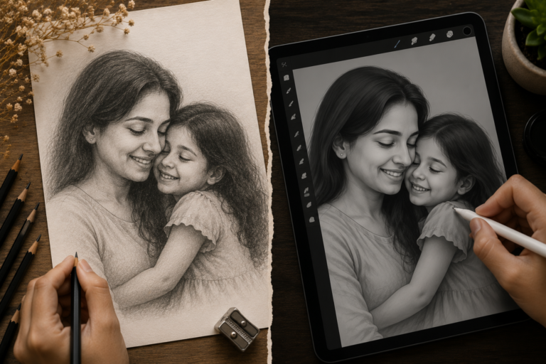 why handmade pencil art feels more personal than digital art