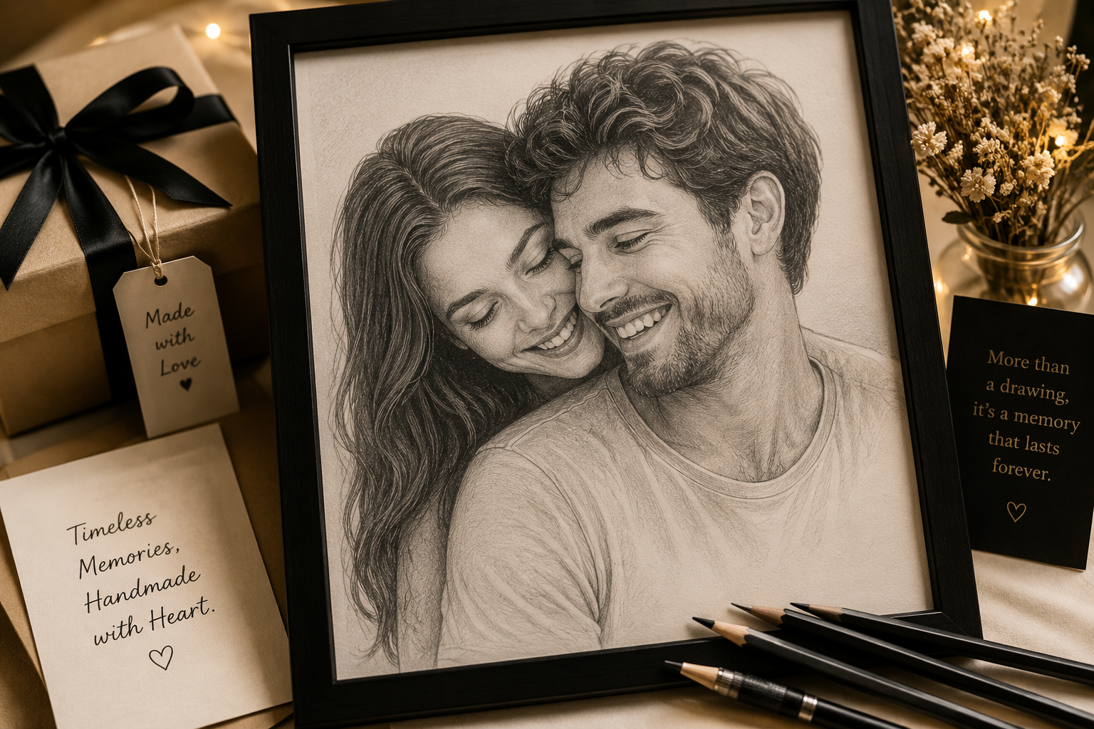 why handmade pencil portraits make timeless gifts