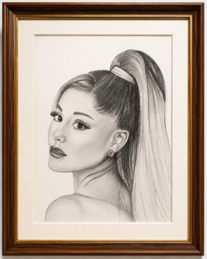 ariana grande realistic pencil portrait