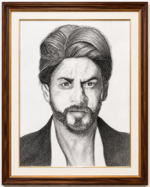 shah rukh khan realistic pencil portrait