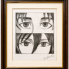 eren yeager & mikasa ackerman anime pencil art
