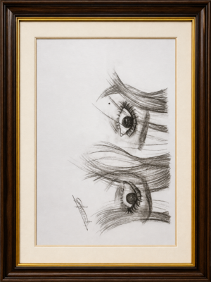 expressive eyes pencil sketch artwork