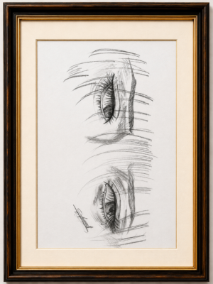 minimalist eye sketch pencil artwork