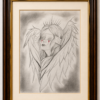 shattered halo – angelic pencil portrait